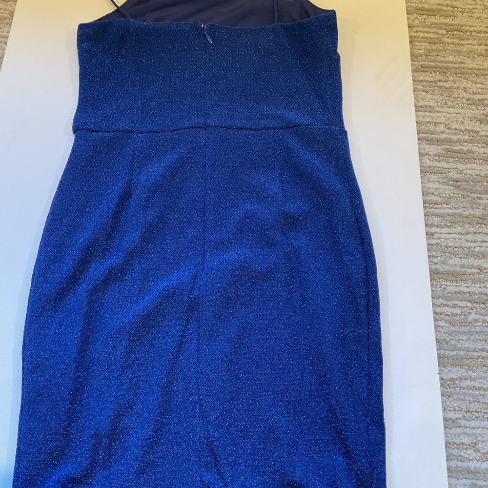 Lulu's One Shoulder Blue Dress